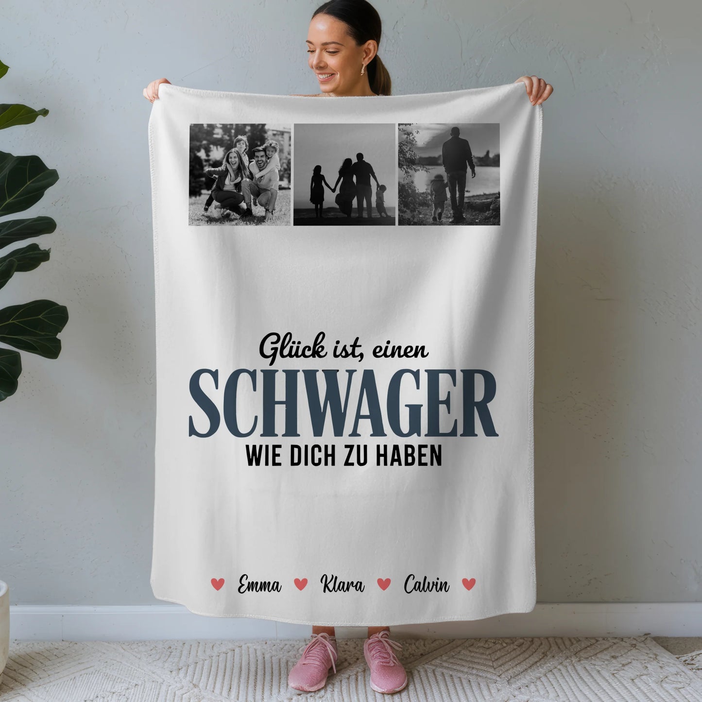 Personalisierte Kuscheldecke Mit Namen Fotocollage für Schwager Glück Ist eine Schwager Wie Dich Zu Haben 1