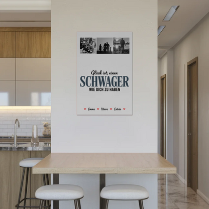 Personalisierte Fotoboard Magnet Poster Fotocollage für Schwager Glück Ist eine Schwager Wie Dich Zu Haben 2