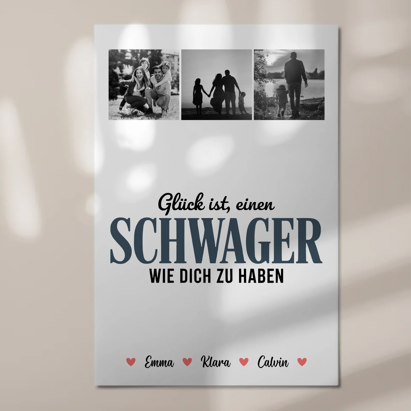Personalisierte Fotoboard Magnet Poster Fotocollage für Schwager Glück Ist eine Schwager Wie Dich Zu Haben 1