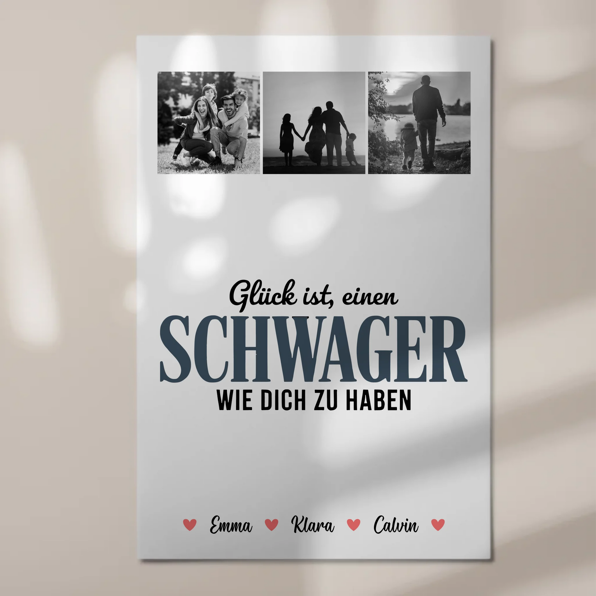 Personalisierte Fotoboard Magnet Poster Fotocollage für Schwager Glück Ist eine Schwager Wie Dich Zu Haben 1
