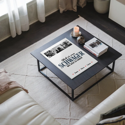 Personalisierte Fotoboard Magnet Poster Fotocollage für Schwager Glück Ist eine Schwager Wie Dich Zu Haben