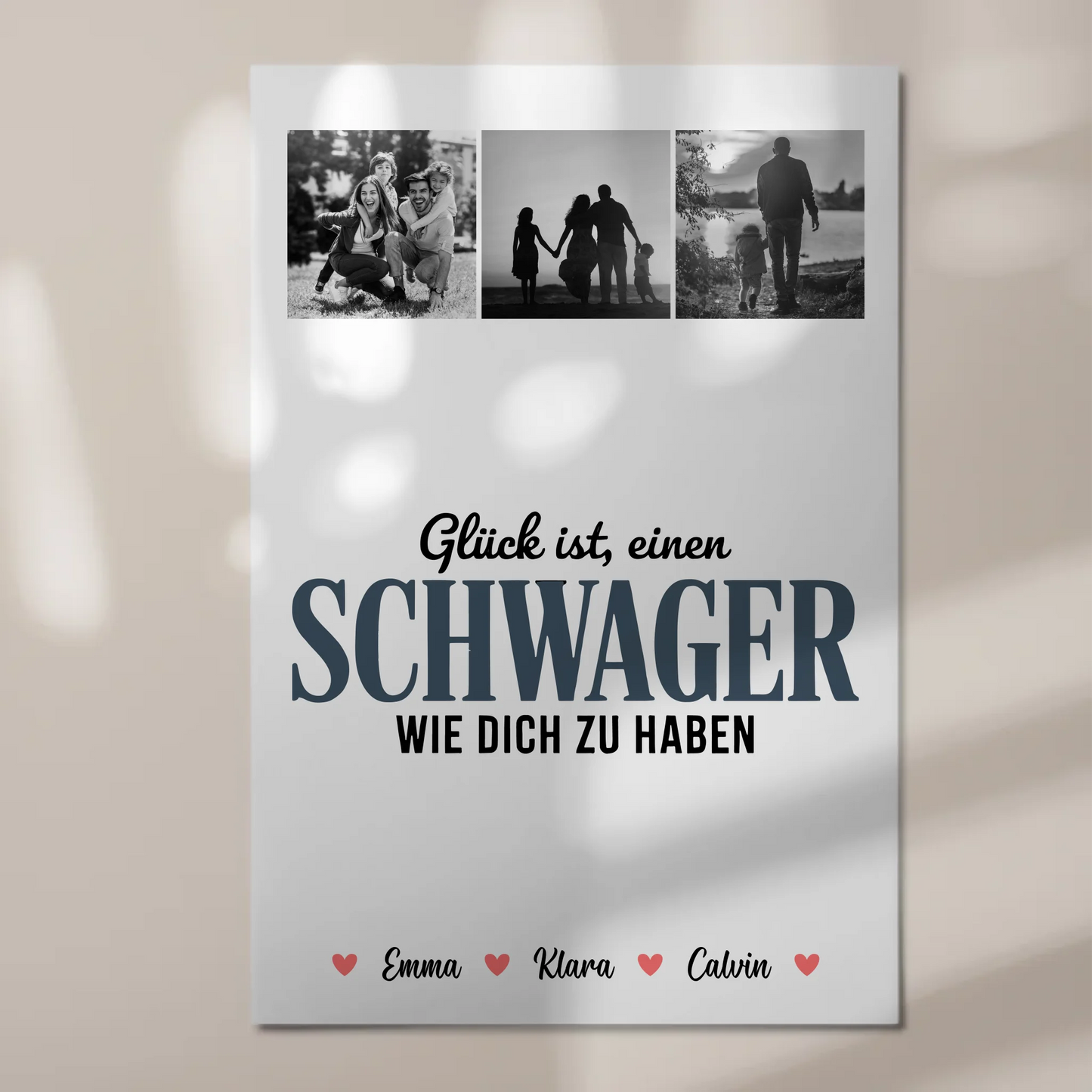 Personalisierte Fotoboard Magnet Poster Fotocollage für Schwager Glück Ist eine Schwager Wie Dich Zu Haben