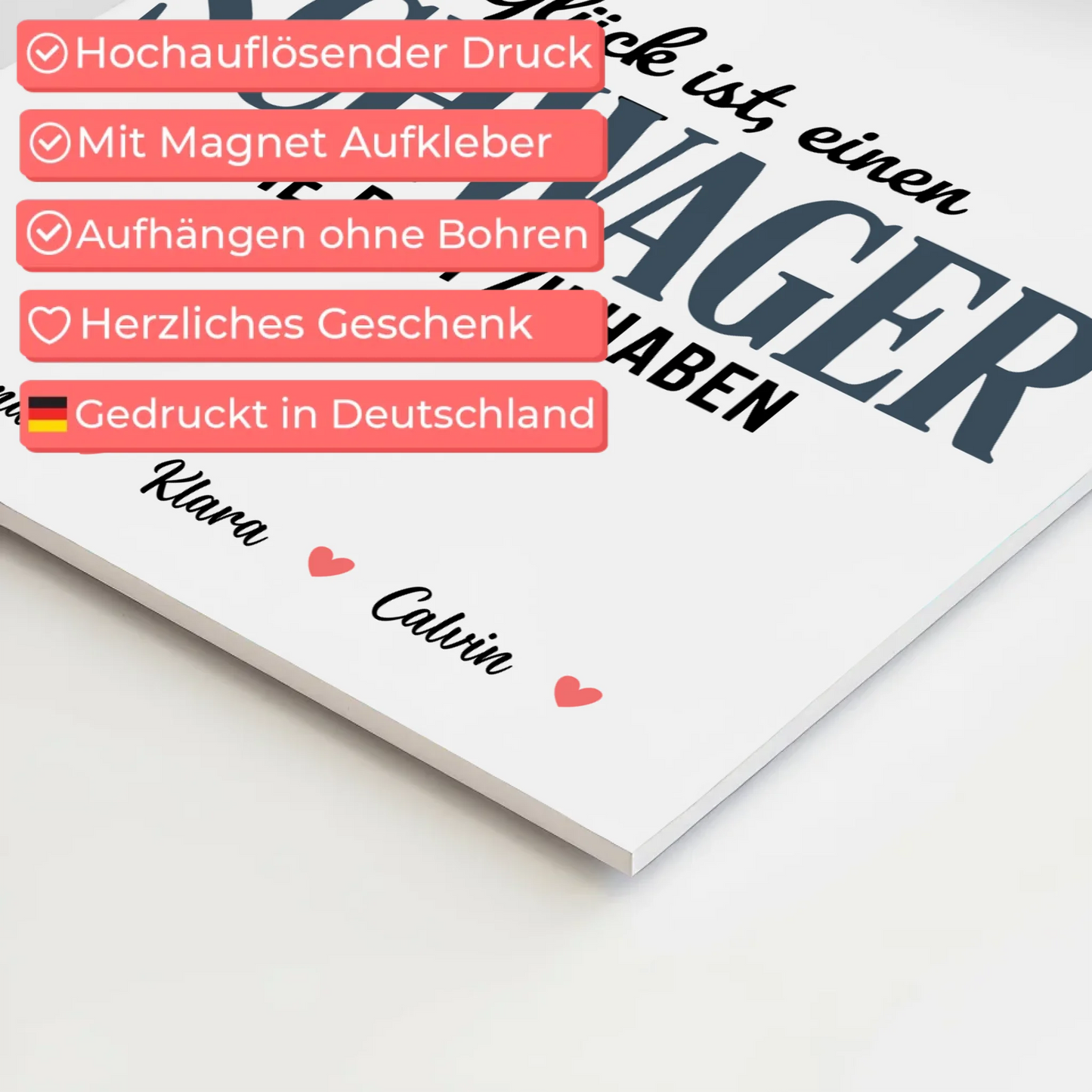 Personalisierte Fotoboard Magnet Poster Fotocollage für Schwager Glück Ist eine Schwager Wie Dich Zu Haben
