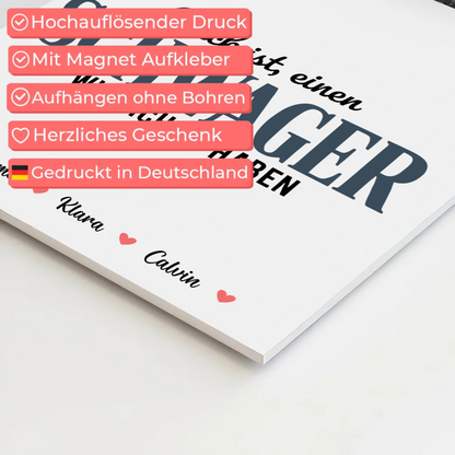 Personalisierte Fotoboard Magnet Poster Fotocollage für Schwager Glück Ist eine Schwager Wie Dich Zu Haben