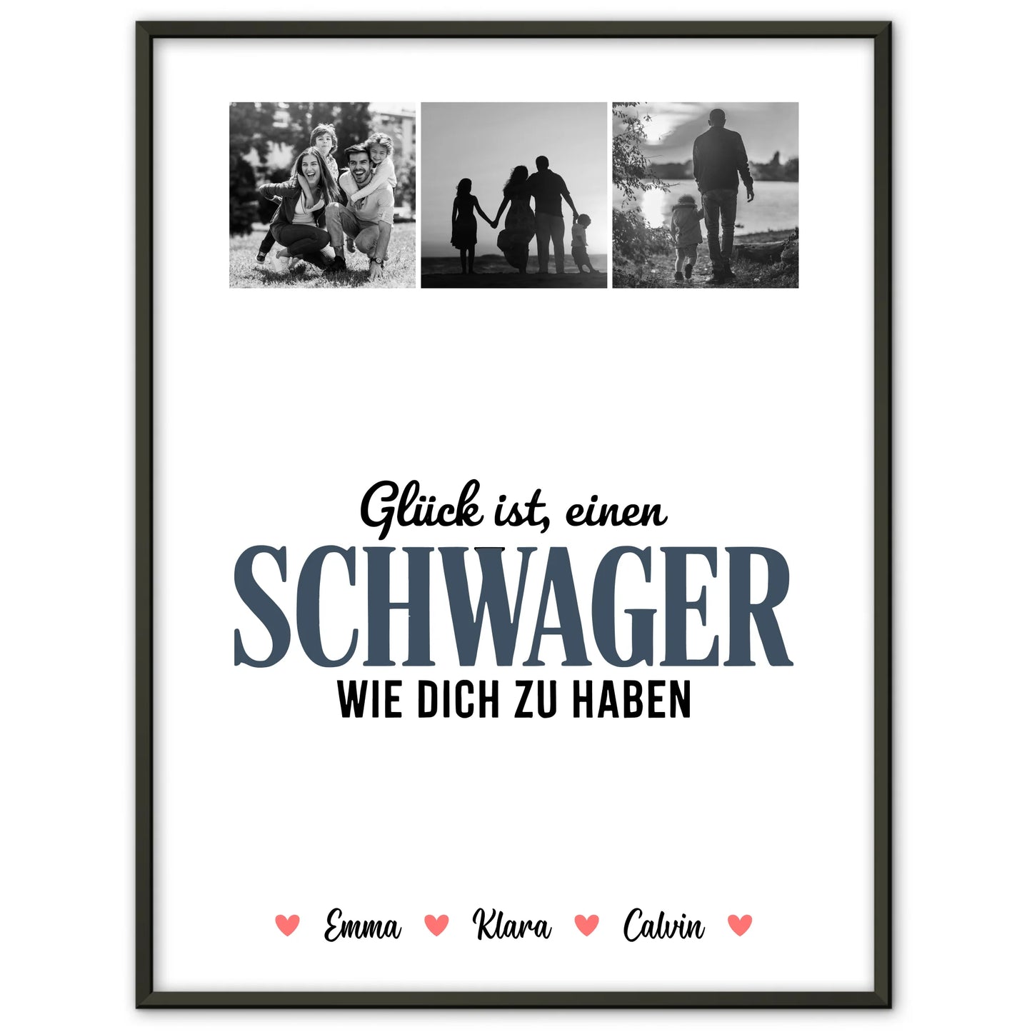 Personalisiertes Poster Datum Fotocollage für Schwager Glück Ist eine Schwager Wie Dich Zu Haben