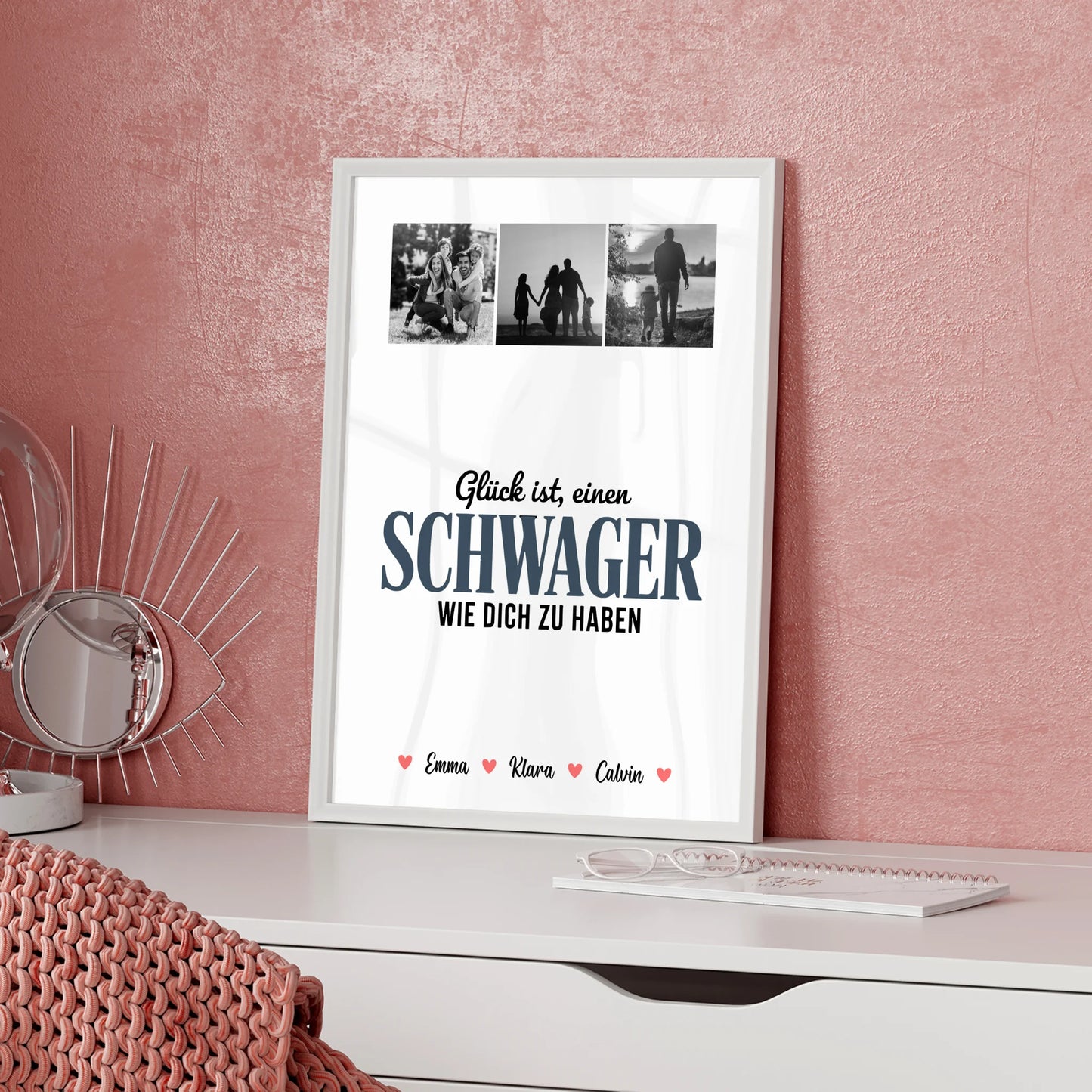 Personalisiertes Poster Datum Fotocollage für Schwager Glück Ist eine Schwager Wie Dich Zu Haben