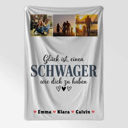 Personalisierte Namensdecke mit Schwager Fotocollage Glück Ist eine Schwager Wie Dich Zu Haben Geschenk 7