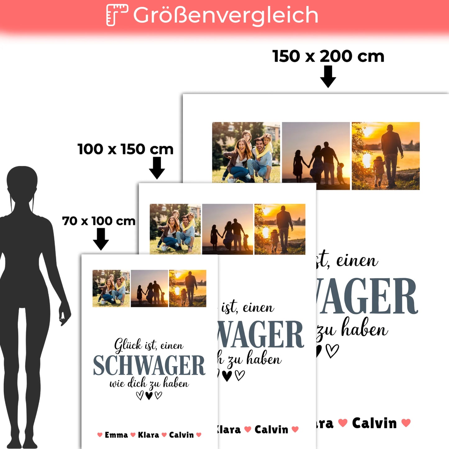 Personalisierte Namensdecke mit Schwager Fotocollage Glück Ist eine Schwager Wie Dich Zu Haben Geschenk 5