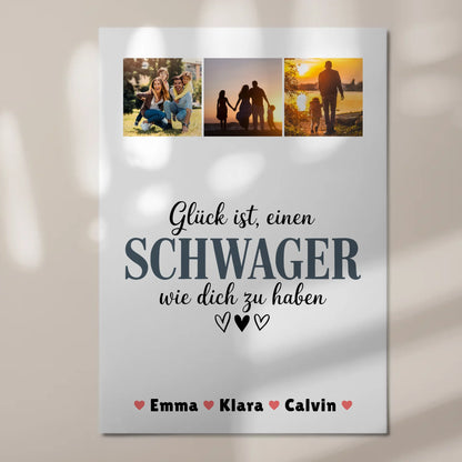 Personalisierte Fotoboard Magnet Poster Schwager Fotocollage Glück Ist eine Schwager Wie Dich Zu Haben 7