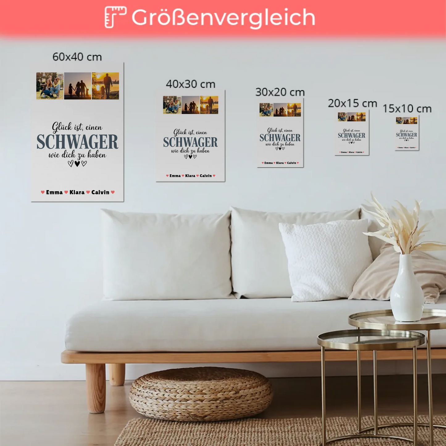 Personalisierte Fotoboard Magnet Poster Schwager Fotocollage Glück Ist eine Schwager Wie Dich Zu Haben