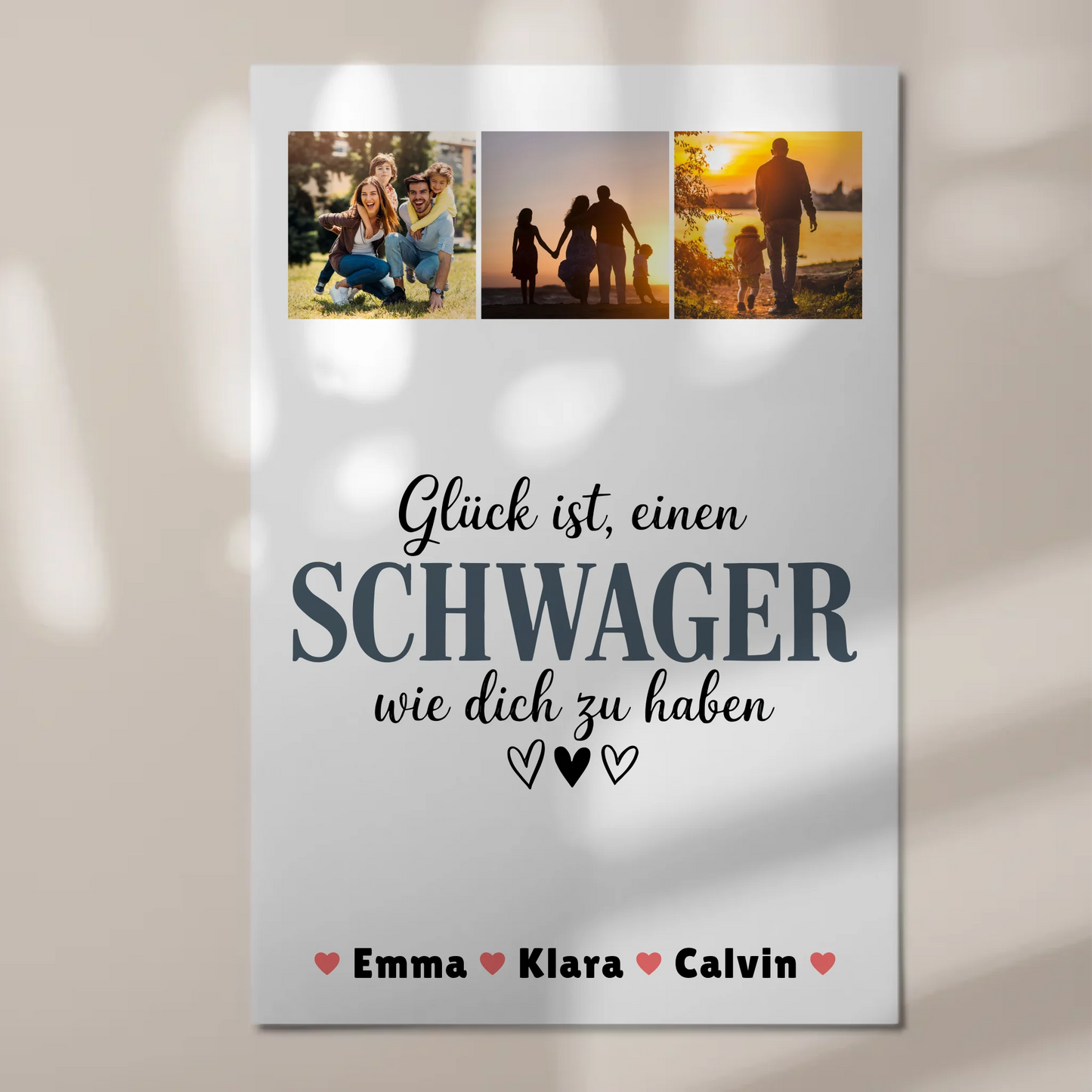 Personalisierte Fotoboard Magnet Poster Schwager Fotocollage Glück Ist eine Schwager Wie Dich Zu Haben