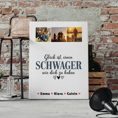 Personalisierte Leinwand Schwager Fotocollage Glück Ist eine Schwager Wie Dich Zu Haben 4
