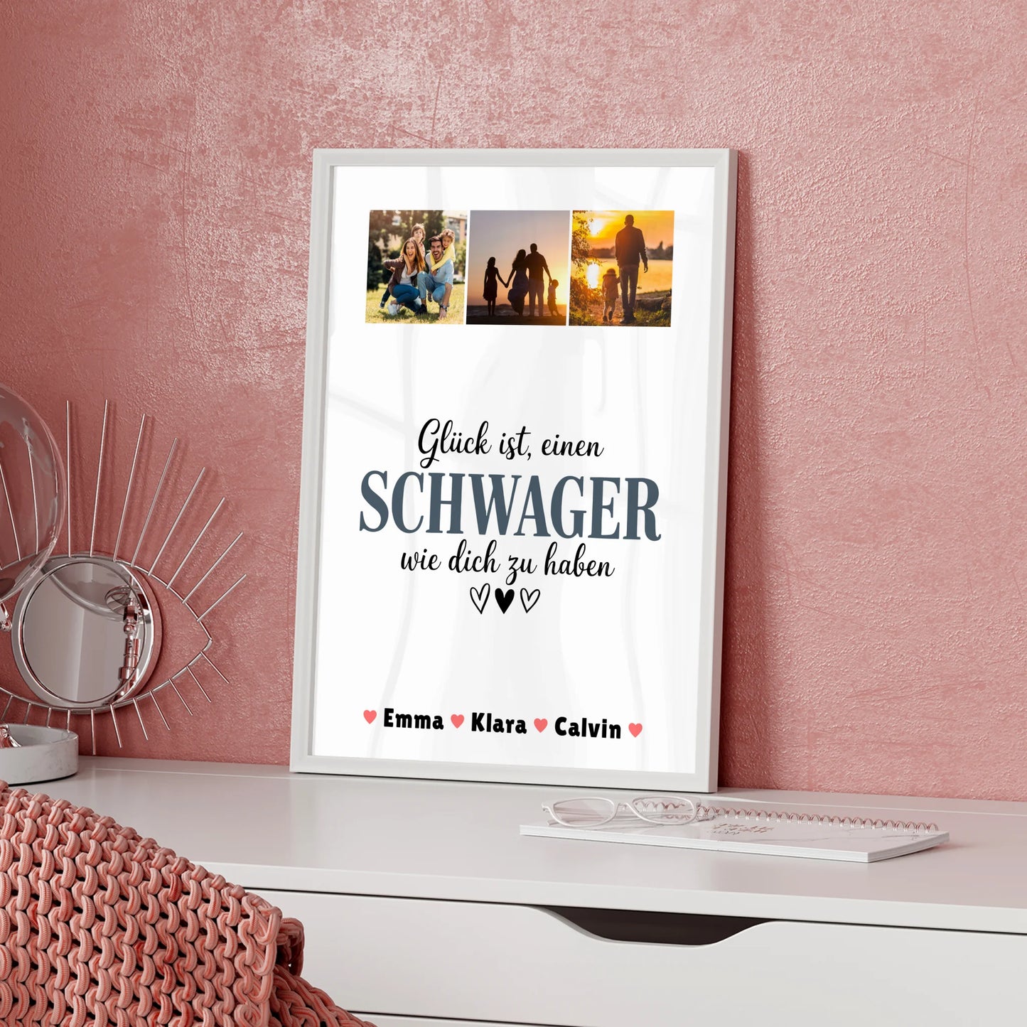 Personalisiertes Poster Datum Schwager Fotocollage Glück Ist eine Schwager Wie Dich Zu Haben