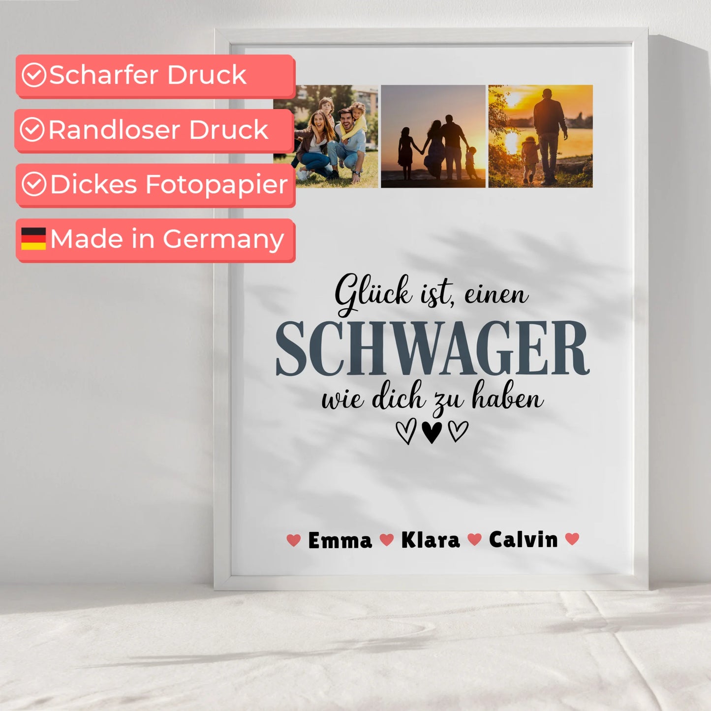 Personalisiertes Poster Datum Schwager Fotocollage Glück Ist eine Schwager Wie Dich Zu Haben