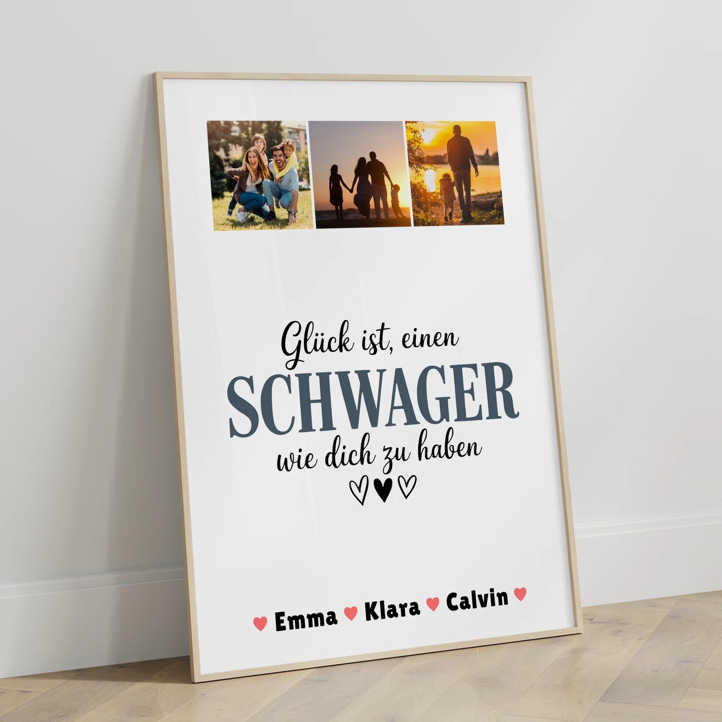 Personalisiertes Poster Datum Schwager Fotocollage Glück Ist eine Schwager Wie Dich Zu Haben