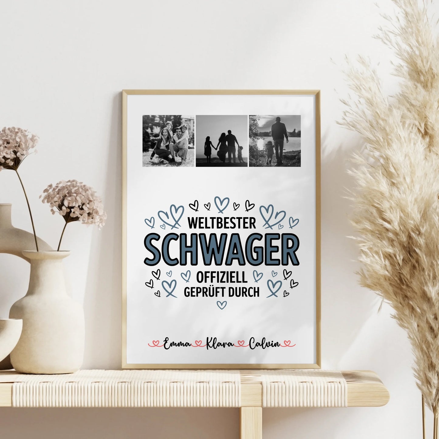 Karten Poster Personalisiert Geschenk Fotocollage Schwager Weltbester Schwager Offiziell Geprüft Durch