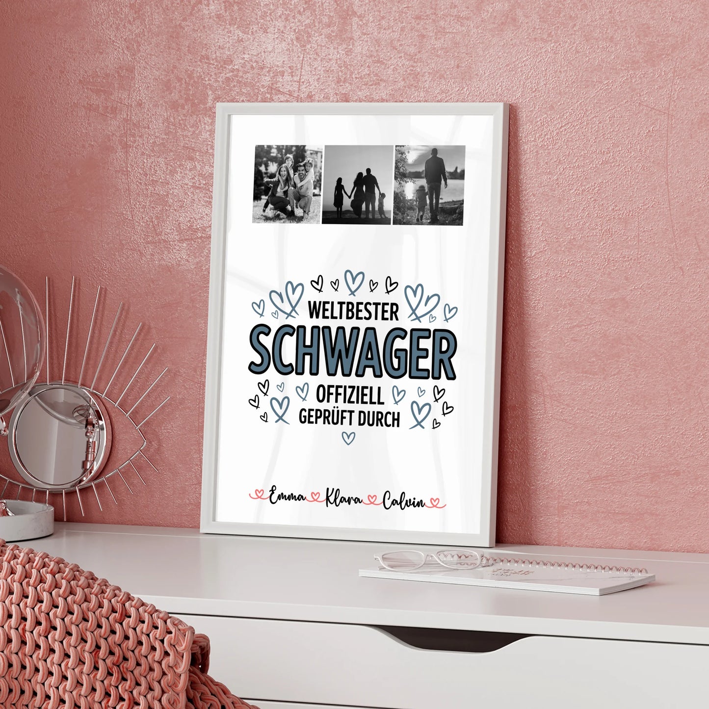 Karten Poster Personalisiert Geschenk Fotocollage Schwager Weltbester Schwager Offiziell Geprüft Durch