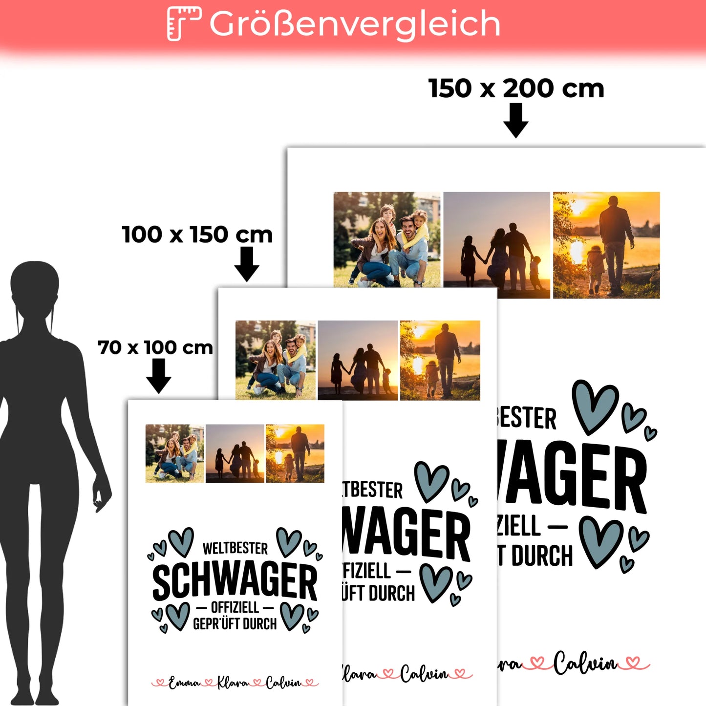 Personalisierte Kuscheldecke Mit Namen Fotocollage Schwager Weltbester Schwager Offiziell Geprüft Durch 5