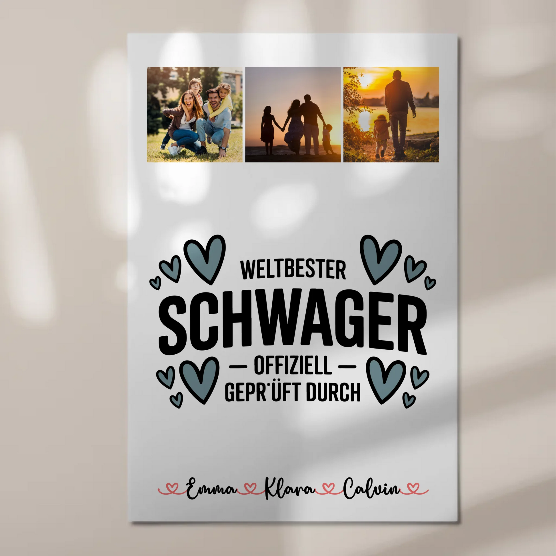 Fotoboard Magnet Poster Fotocollage Schwager Weltbester Schwager Offiziell Geprüft Durch Geschenk 1