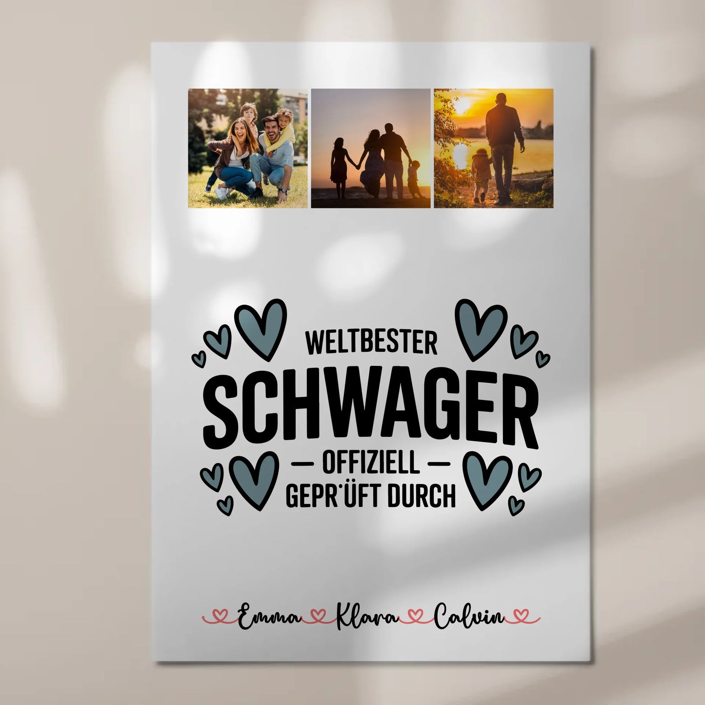 Fotoboard Magnet Poster Fotocollage Schwager Weltbester Schwager Offiziell Geprüft Durch Geschenk 7