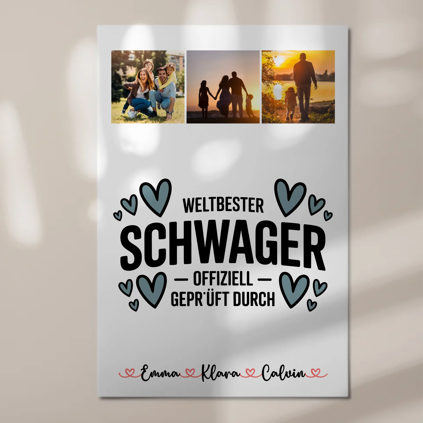 Fotoboard Magnet Poster Fotocollage Schwager Weltbester Schwager Offiziell Geprüft Durch Geschenk