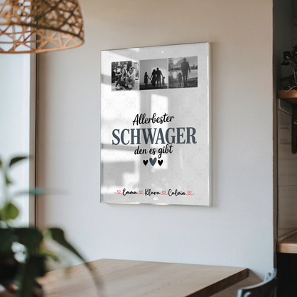 Personalisierte Foto Acrylglas Fotocollage für Schwager Allerbester Schwager Den Es Gibt 4