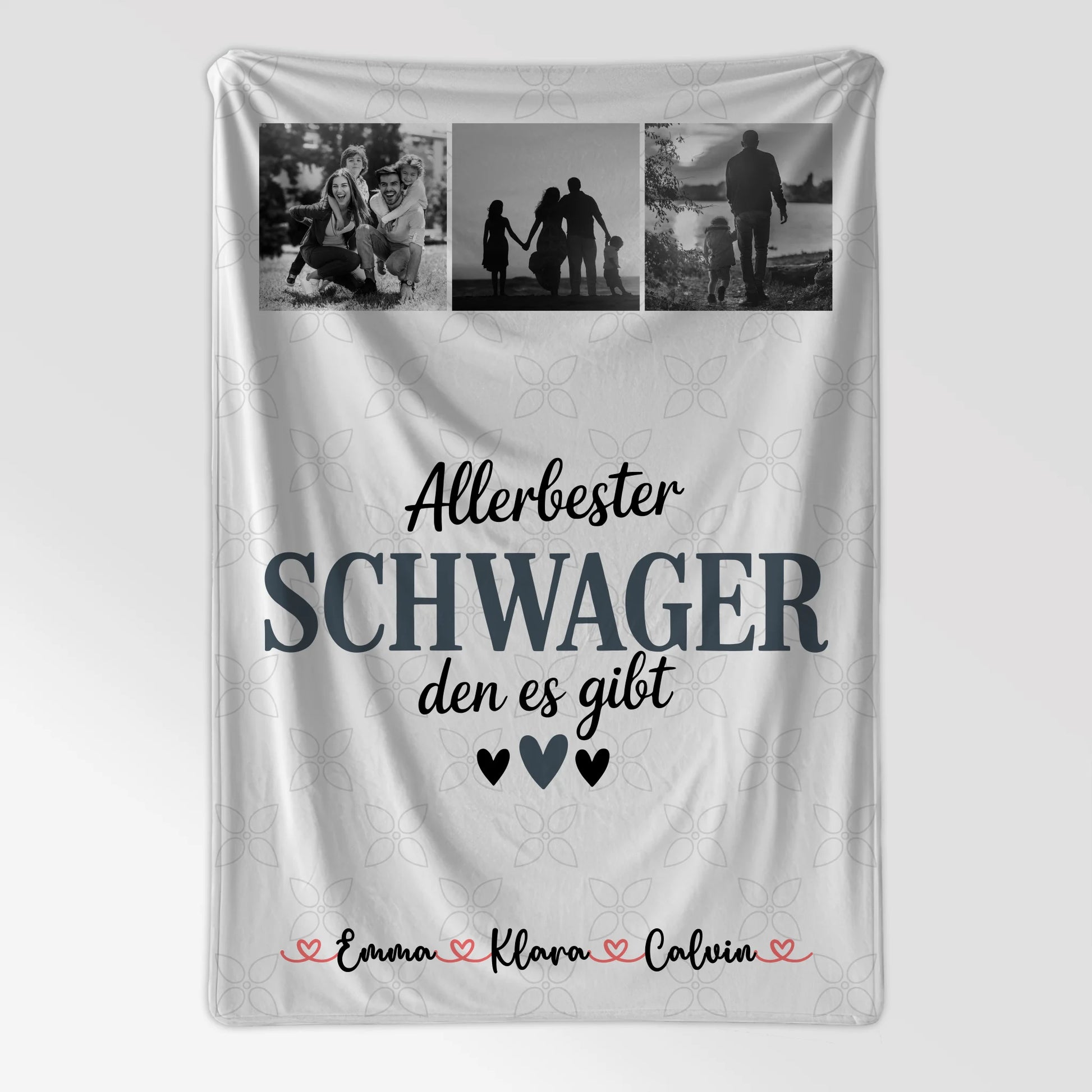 Namensdecke Fotocollage für Schwager Allerbester Schwager Den Es Gibt personalisiertes Geschenk 7