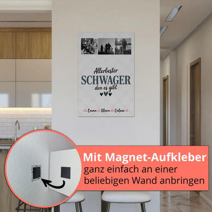 Fotoboard Poster Magnetisch Fotocollage für Schwager Allerbester Schwager Den Es Gibt Geschenk 5