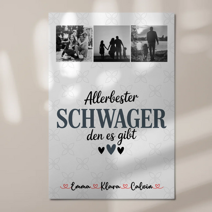 Fotoboard Poster Magnetisch Fotocollage für Schwager Allerbester Schwager Den Es Gibt Geschenk 1