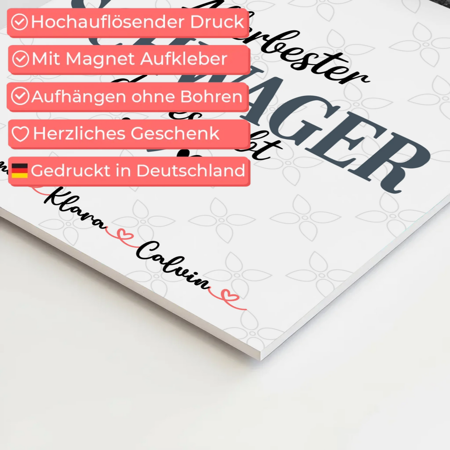 Fotoboard Poster Magnetisch Fotocollage für Schwager Allerbester Schwager Den Es Gibt Geschenk