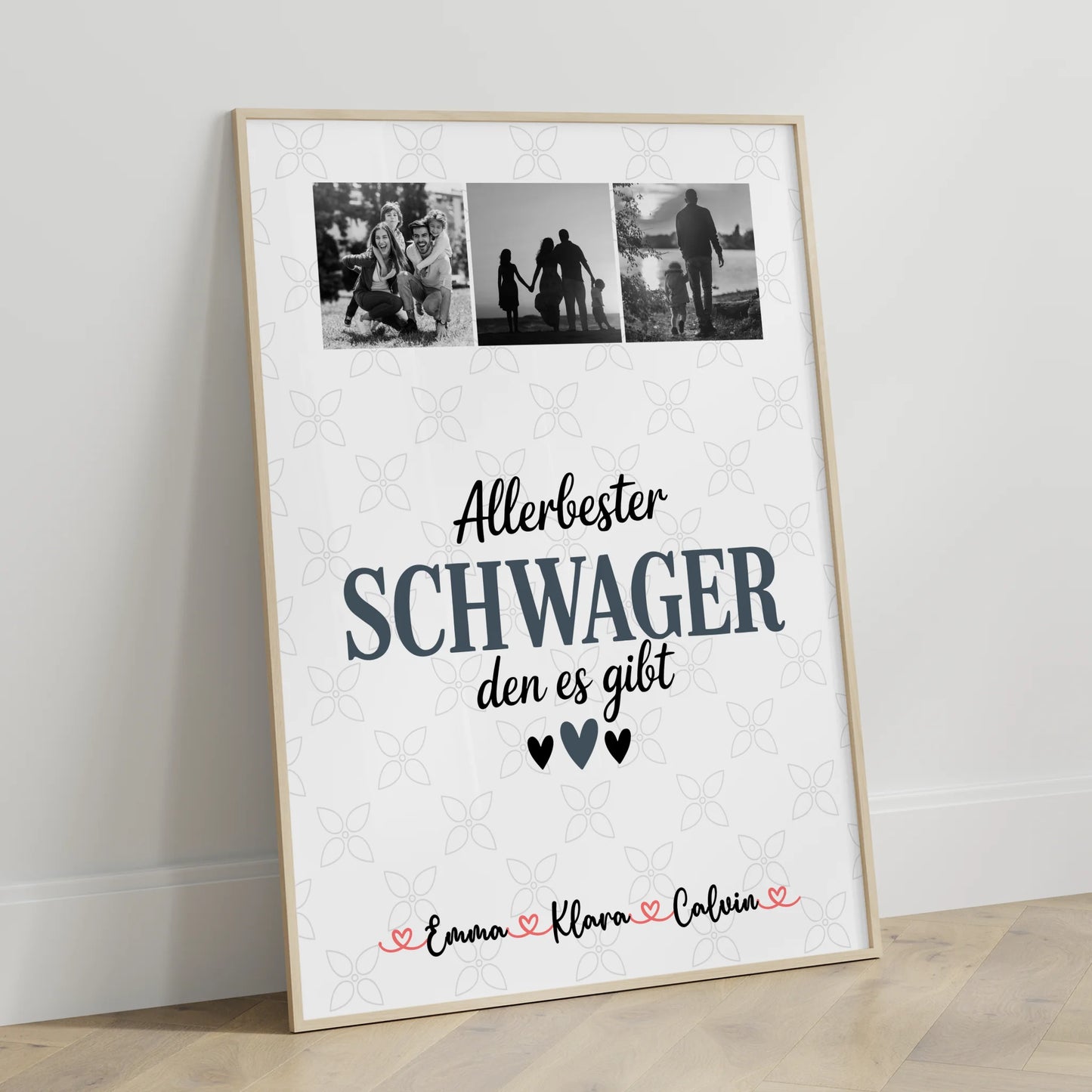 Liebes Poster Personalisiert mit Fotocollage für Schwager Allerbester Schwager Den Es Gibt