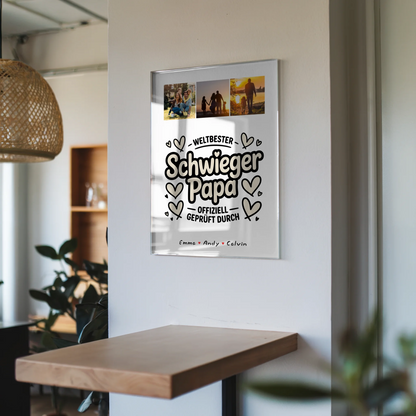 Acrylglas Mit Foto Schwiegerpapa Fotocollage Weltbester Schwiegerpapa Offiziell Geprüft Durch 6