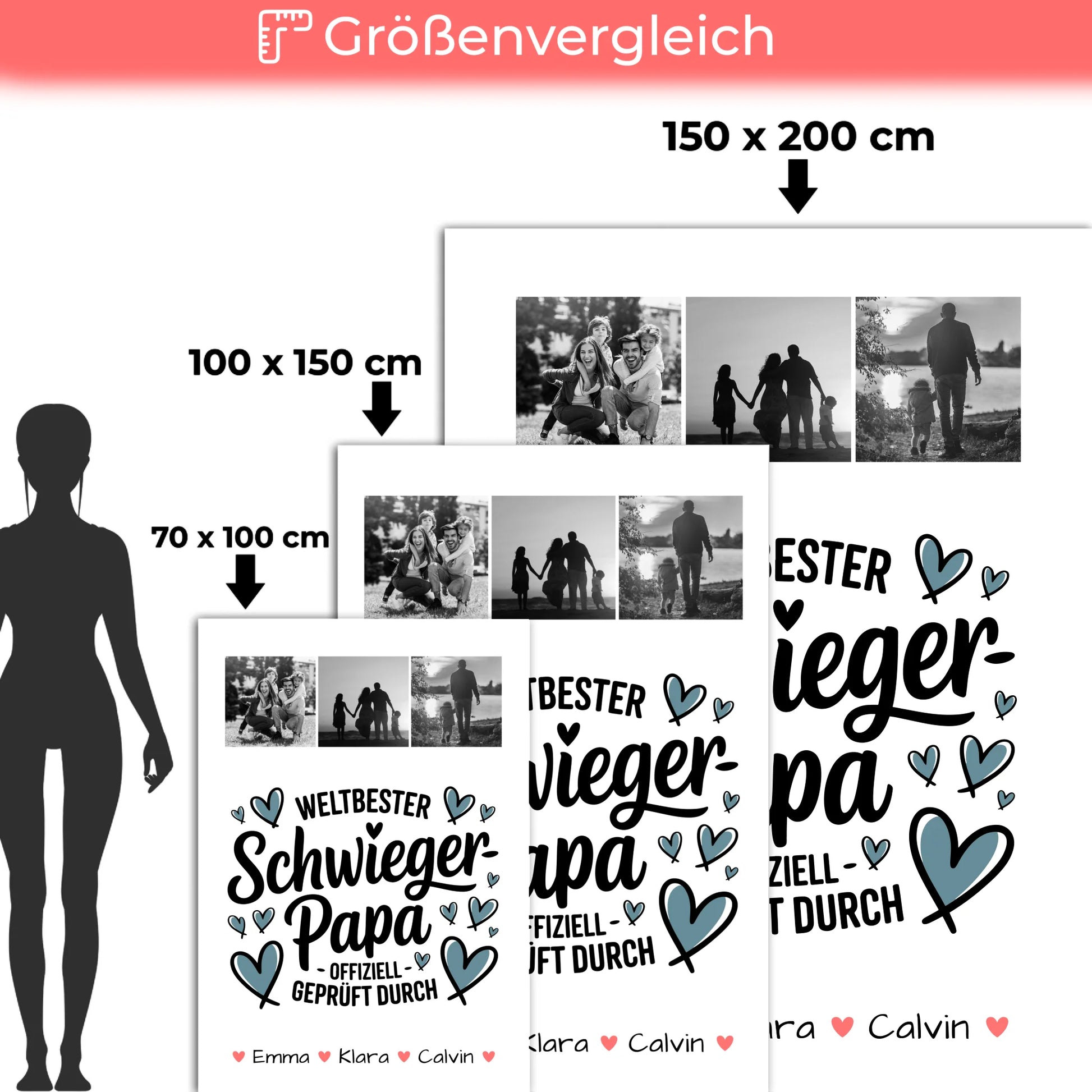 Personalisierte Decke Mit Namen Geschenk Fotocollage Schwiegerpapa Weltbester Schwiegerpapa Offiziell Geprüft Durch 5