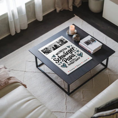 Fotoboard Poster Magnetisch Geschenk Fotocollage Schwiegerpapa Weltbester Schwiegerpapa Offiziell Geprüft Durch 3