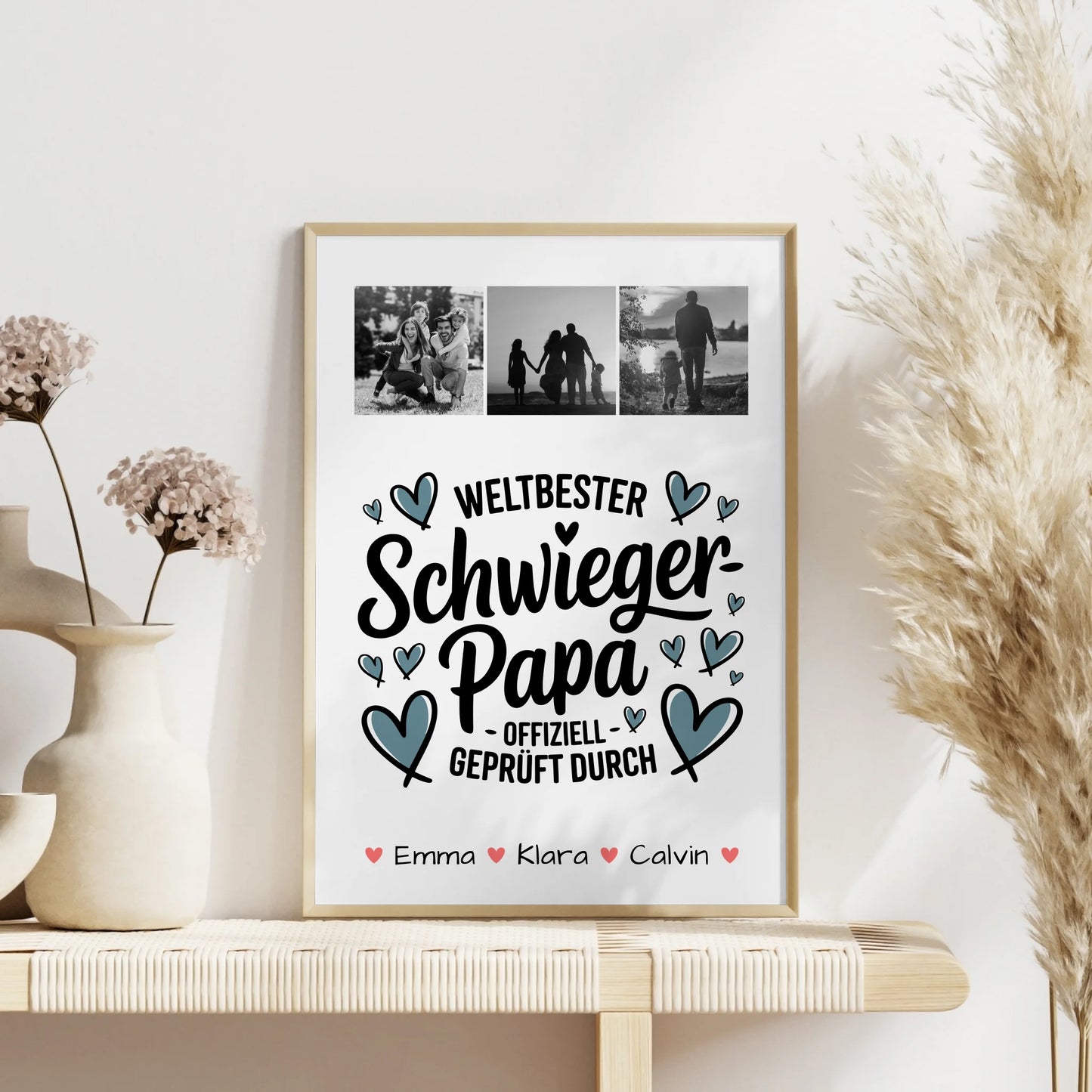 Karten Poster Personalisiert Geschenk Fotocollage Schwiegerpapa Weltbester Schwiegerpapa Offiziell Geprüft Durch