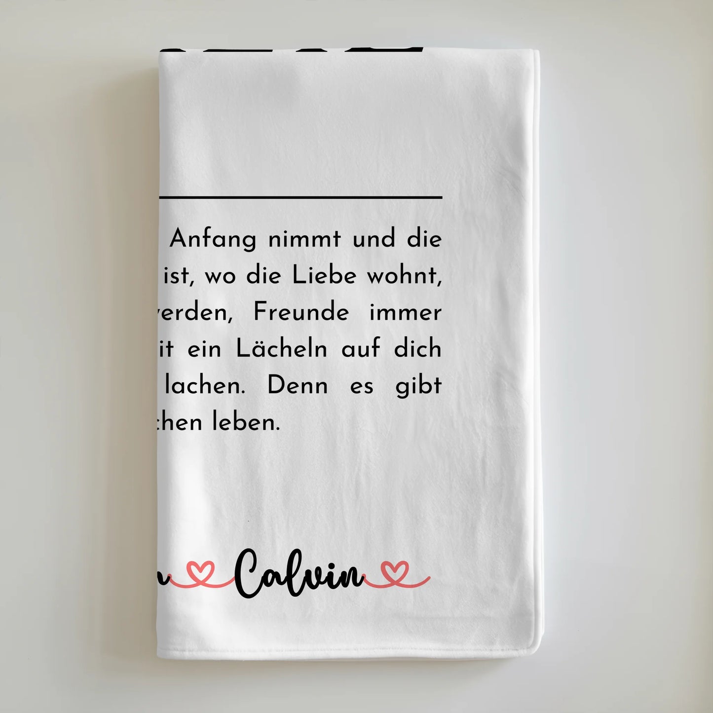 Personalisierte Namensdecke mit Fotocollage Familie und Definition Familie für einzigartige Geschenke 6