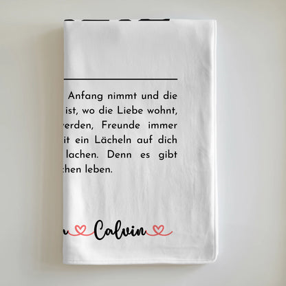 Personalisierte Namensdecke mit Fotocollage Familie und Definition Familie für einzigartige Geschenke 6