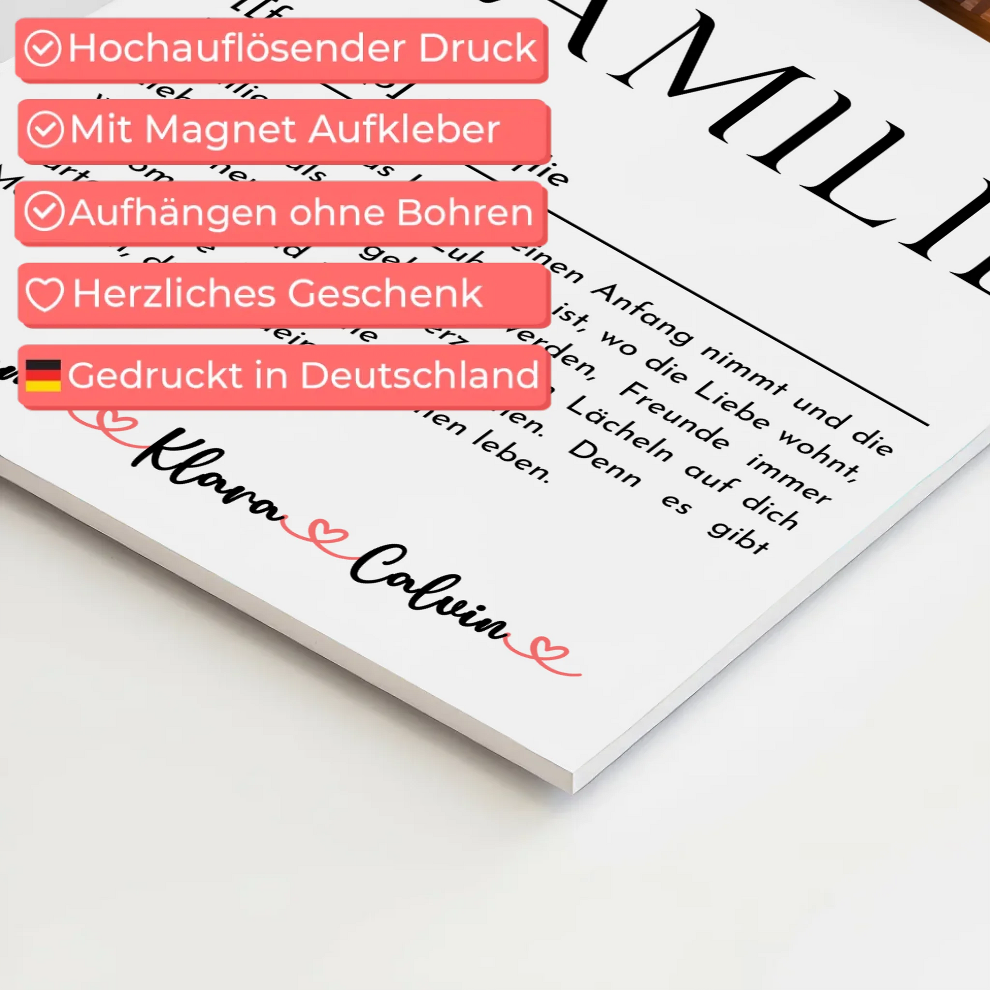 Wandbild Familie Personalisiert Fotocollage Familie Definition Familie Geschenkidee 4