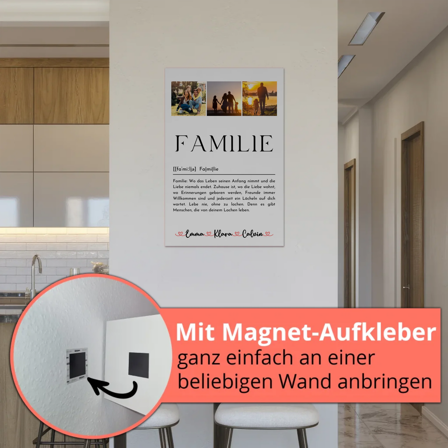 Wandbild Familie Personalisiert Fotocollage Familie Definition Familie Geschenkidee