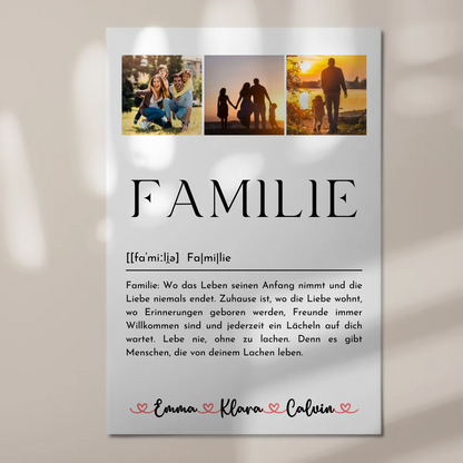 Wandbild Familie Personalisiert Fotocollage Familie Definition Familie Geschenkidee