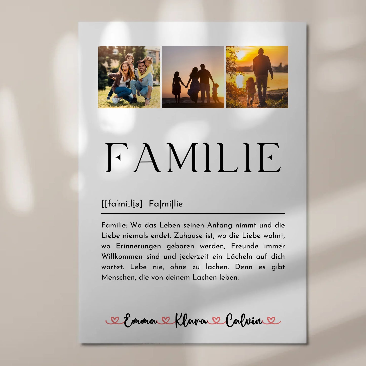 Wandbild Familie Personalisiert Fotocollage Familie Definition Familie Geschenkidee