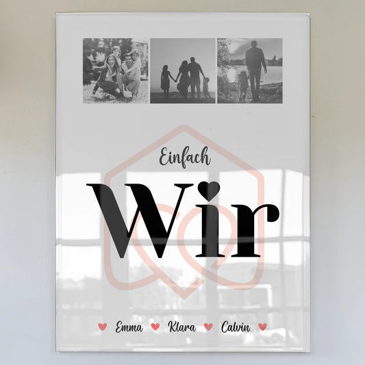 Wandbild Familie Personalisiert Fotocollage für Familie Einfach Wir individuell gestaltet 1