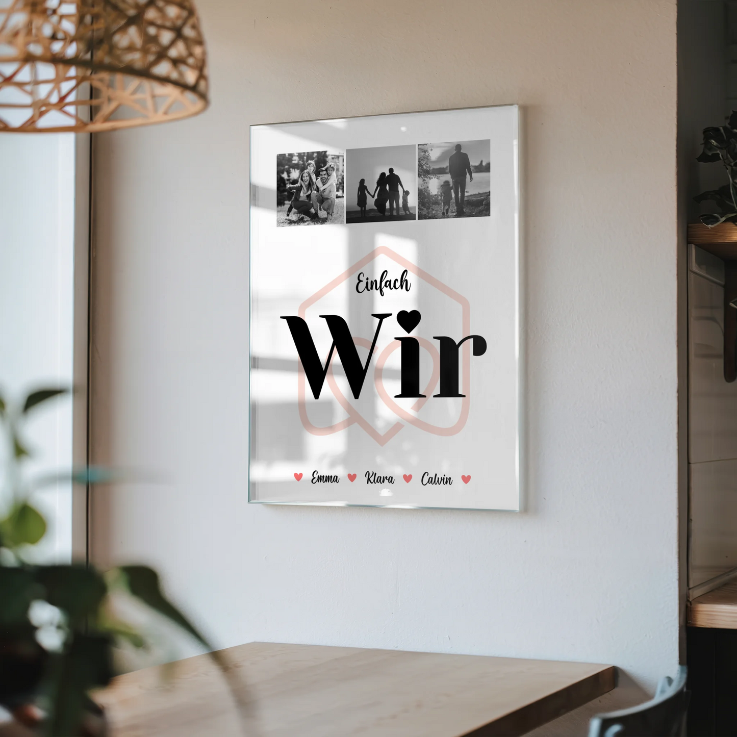 Wandbild Familie Personalisiert Fotocollage für Familie Einfach Wir individuell gestaltet 4