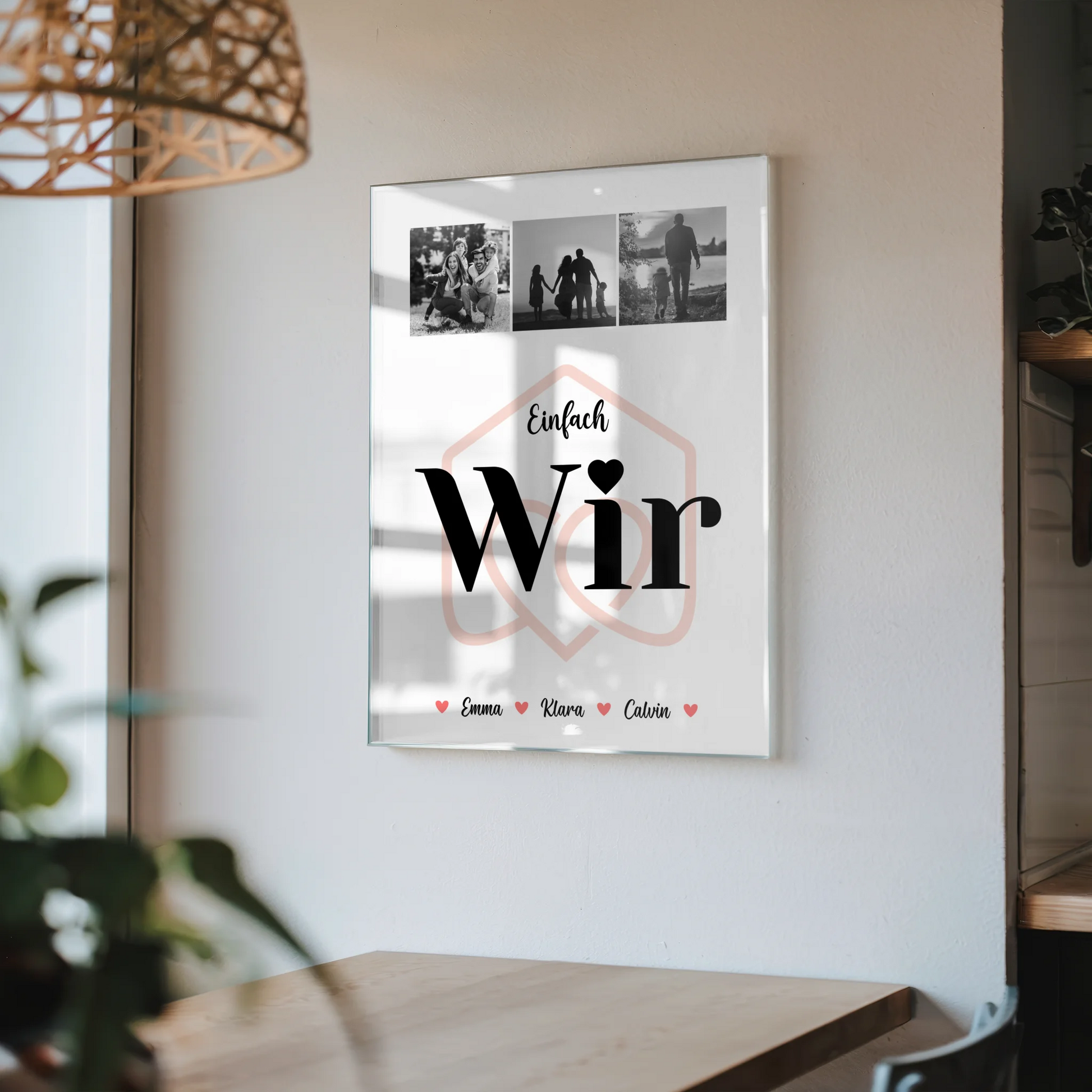 Wandbild Familie Personalisiert Fotocollage für Familie Einfach Wir individuell gestaltet 4