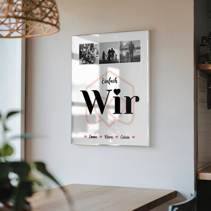 Wandbild Familie Personalisiert Fotocollage für Familie Einfach Wir individuell gestaltet 4