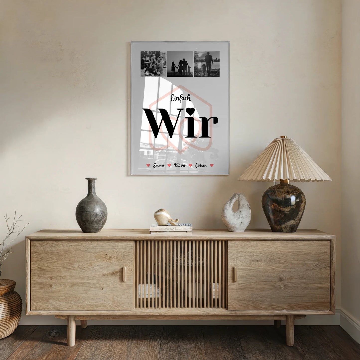 Wandbild Familie Personalisiert Fotocollage für Familie Einfach Wir individuell gestaltet 5