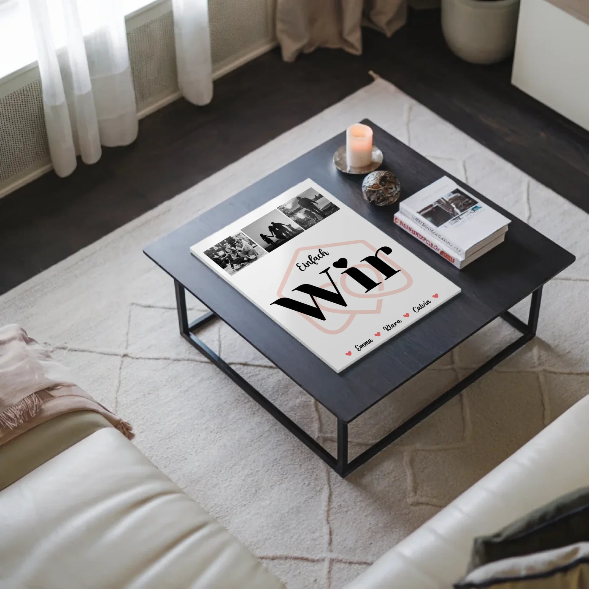 Familienbild Personalisiert Fotoboard Fotocollage für Familie Einfach Wir Geschenkidee Poster Leinwand Tasse 3