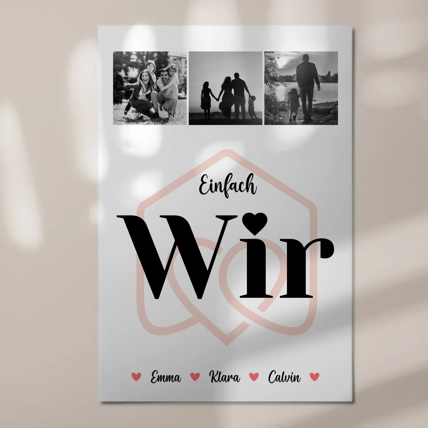 Familienbild Personalisiert Fotoboard Fotocollage für Familie Einfach Wir Geschenkidee Poster Leinwand Tasse 1