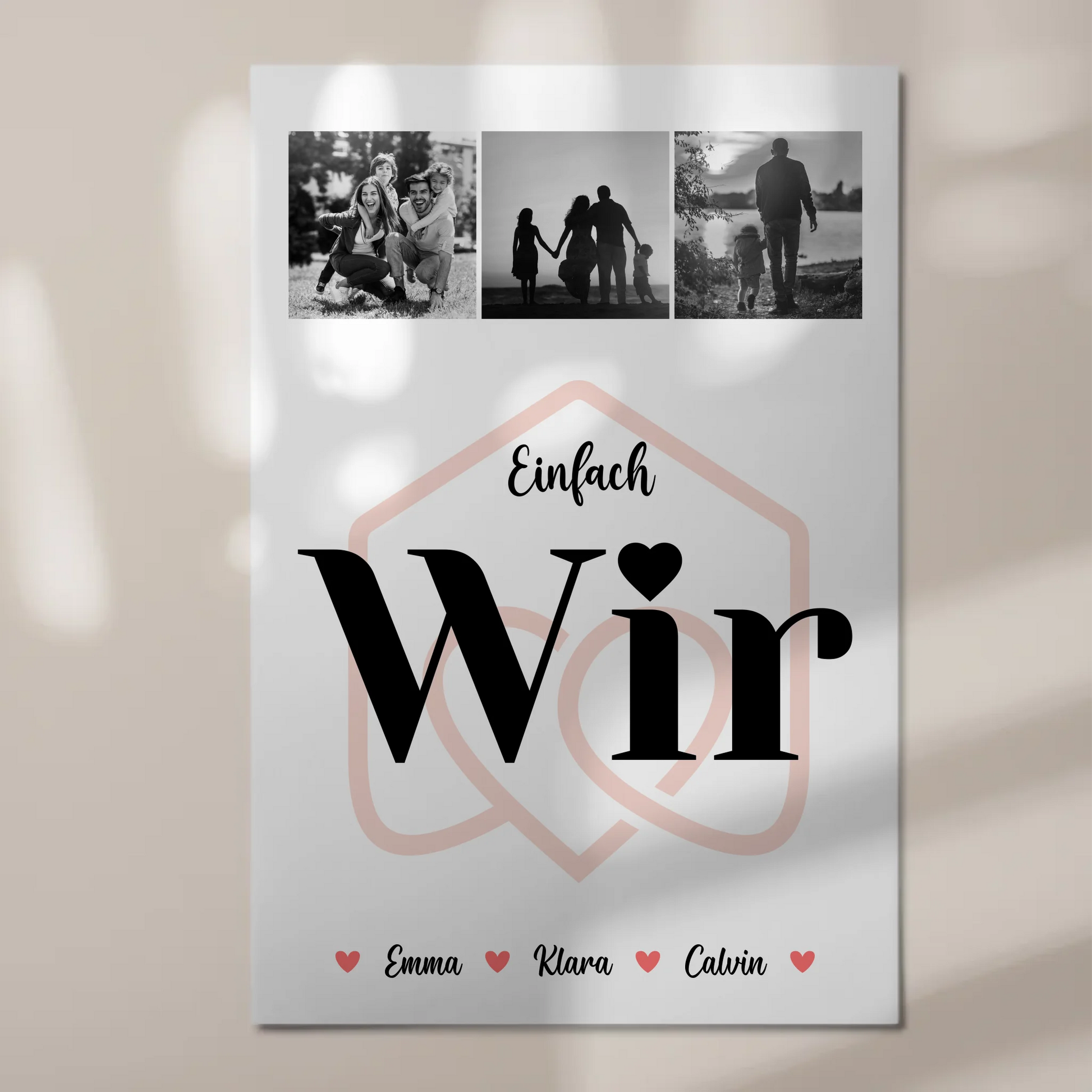 Familienbild Personalisiert Fotoboard Fotocollage für Familie Einfach Wir Geschenkidee Poster Leinwand Tasse 1