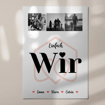 Familienbild Personalisiert Fotoboard Fotocollage für Familie Einfach Wir Geschenkidee Poster Leinwand Tasse 7